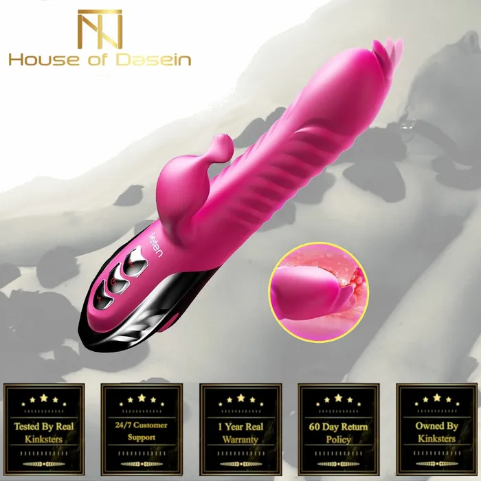 Female Sex Toys House of Dasein Rabbit Vibrators Heating Rabbit Vibrator With Flicking G Spot Stimulation Thrusting Orgasm