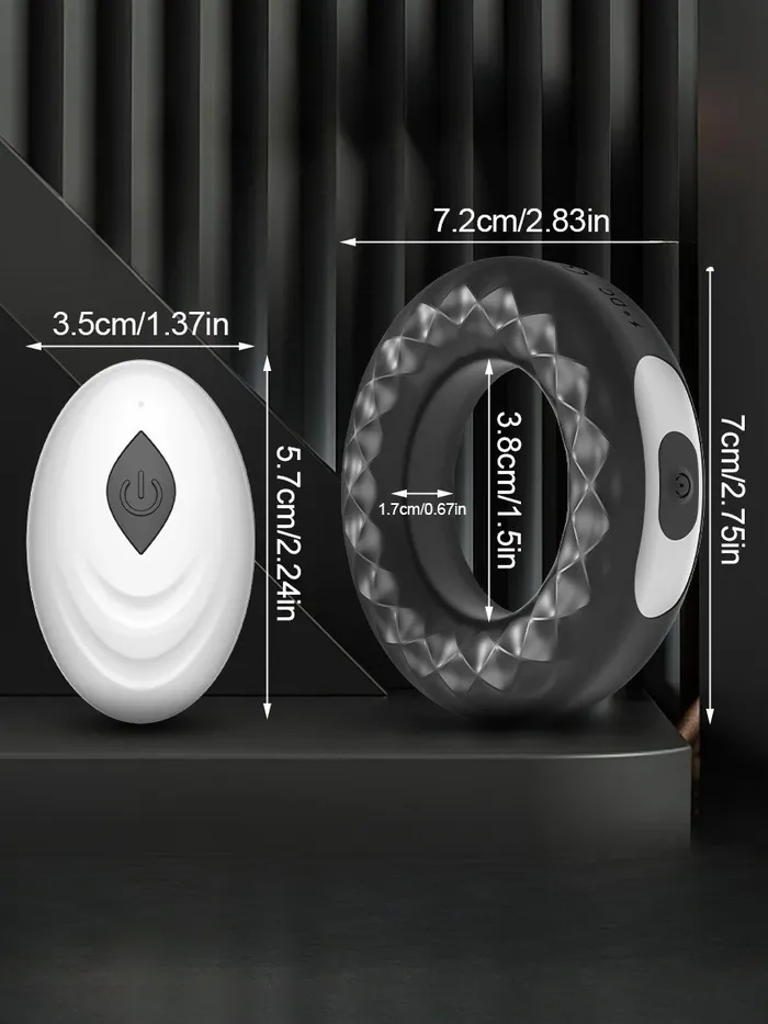 Scandals Male Sex Toys Dual Vibrating Remote Control Cock RingHUX by Scandals