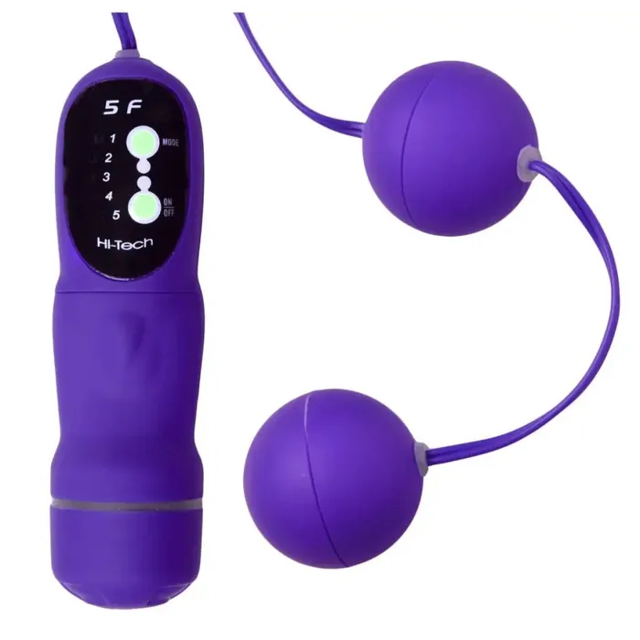 Trinity Vibes Vibrators 5 Function Purple Vibrating Pleasure Beads