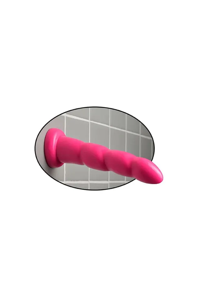 Dildos Pipedream Dillio Twister Ribbed Dildo 6 inch Pink Pipedream