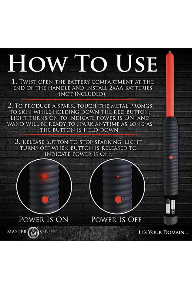 Vibrators XR Brands XR Brands Master Series Spark Rod Zapping Wand