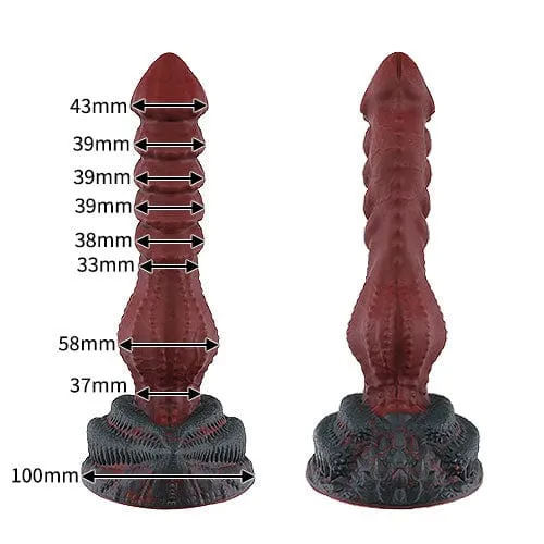 Dildos Tomax Tomax Roaring Dragon Regular Silicone Dildo 96 Wild Red