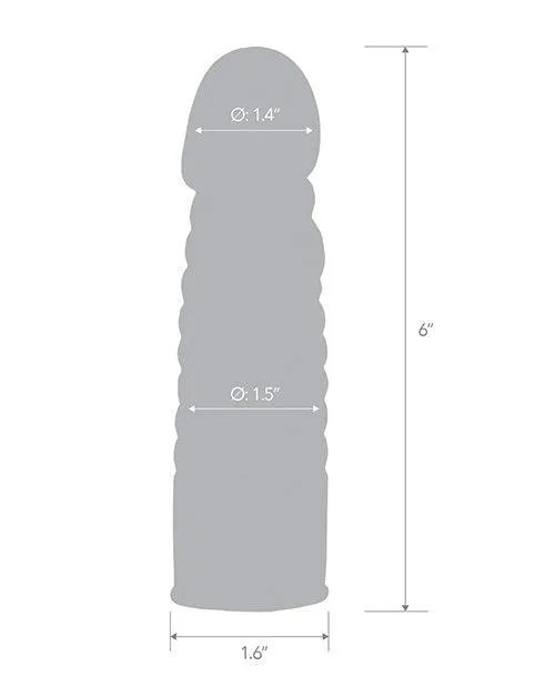 Electric Eel INC Blue Line C B 6 Ribbed Realistic Penis Enhancing Sleeve Extension Smoke Male Sex Toys