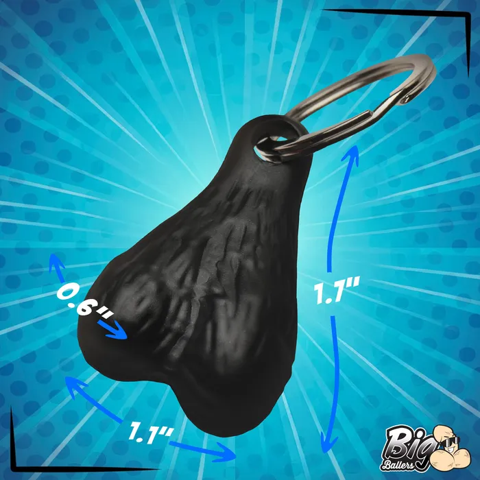 Big Ballers Anal Nuts Keychain Black