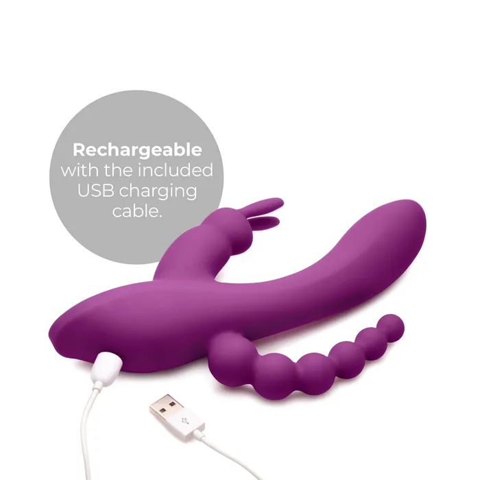 Power Bunnies Quivers 10X Silicone Gspot Rabbit Vibrator Female Sex Toys