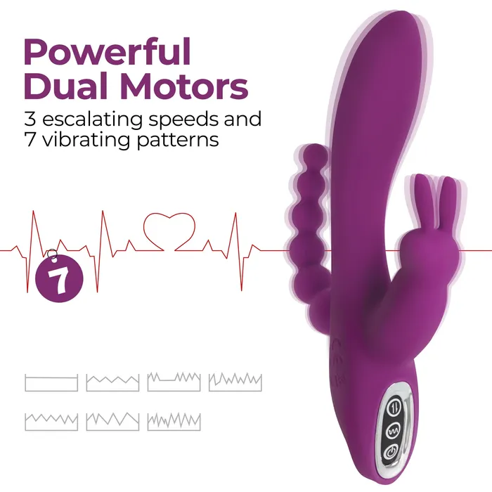 Power Bunnies Quivers 10X Silicone Gspot Rabbit Vibrator Female Sex Toys