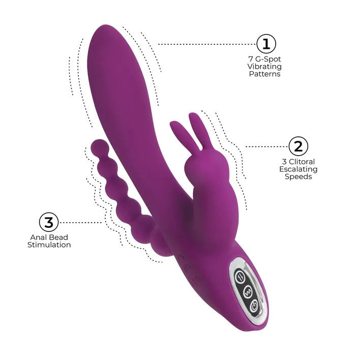 Power Bunnies Quivers 10X Silicone Gspot Rabbit Vibrator Female Sex Toys