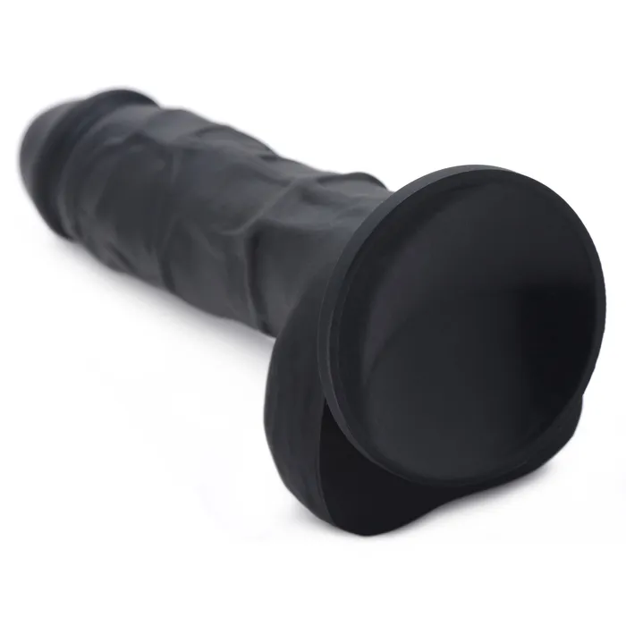 Strap U Dildos Power Pecker 7 Inch Silicone Dildo w Balls Black
