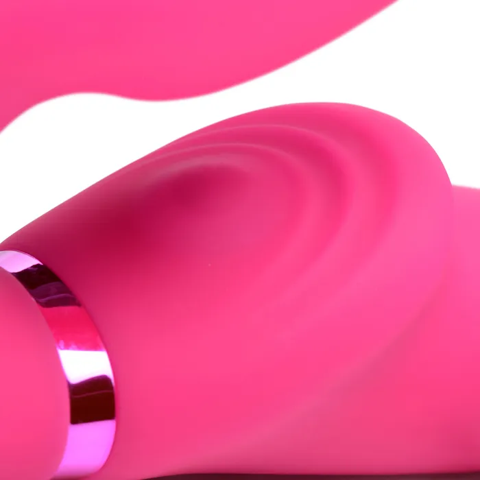 Strap U Female Sex Toys 10X ErgoFit GPulse Inflatable Vibrating Strapless StrapOn Pink