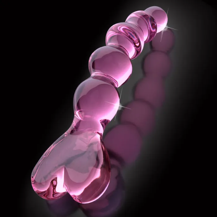 Dildos Icicles No 43 Pink Heart Glass Dildo Icicles