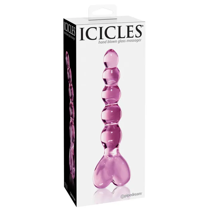 Dildos Icicles No 43 Pink Heart Glass Dildo Icicles