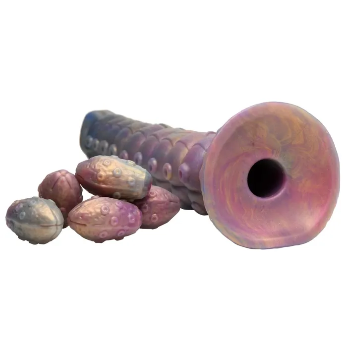 Female Sex Toys Creature Cocks Deep Invader Tentacle Ovipositor Silicone Dildo With Eggs Rainbow Creature Cocks