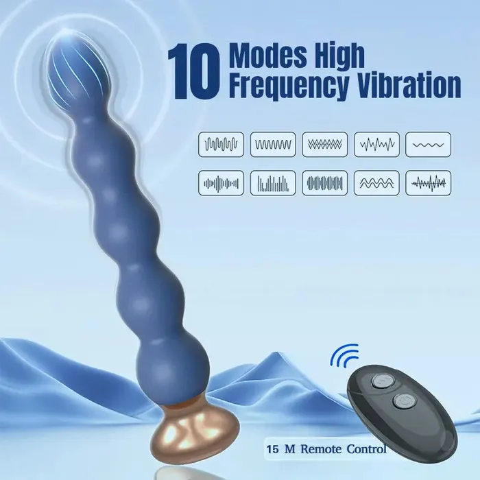 Indigo DualLayer Silicone Graduated Anal Plug Inyarose Male Sex Toys