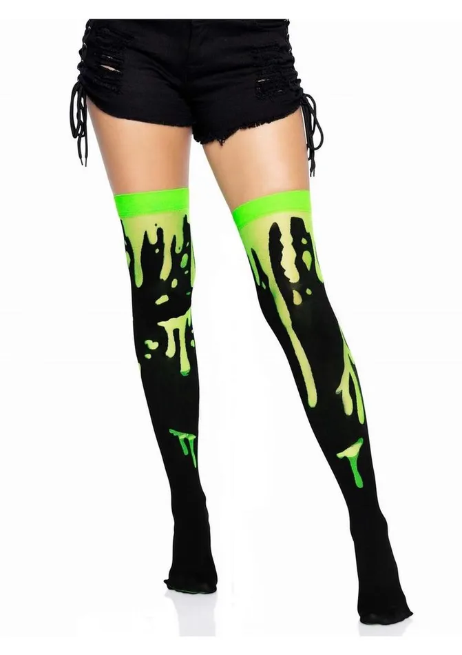Leg Avenue Leg Avenue Splatter Thigh Highs Vibrators