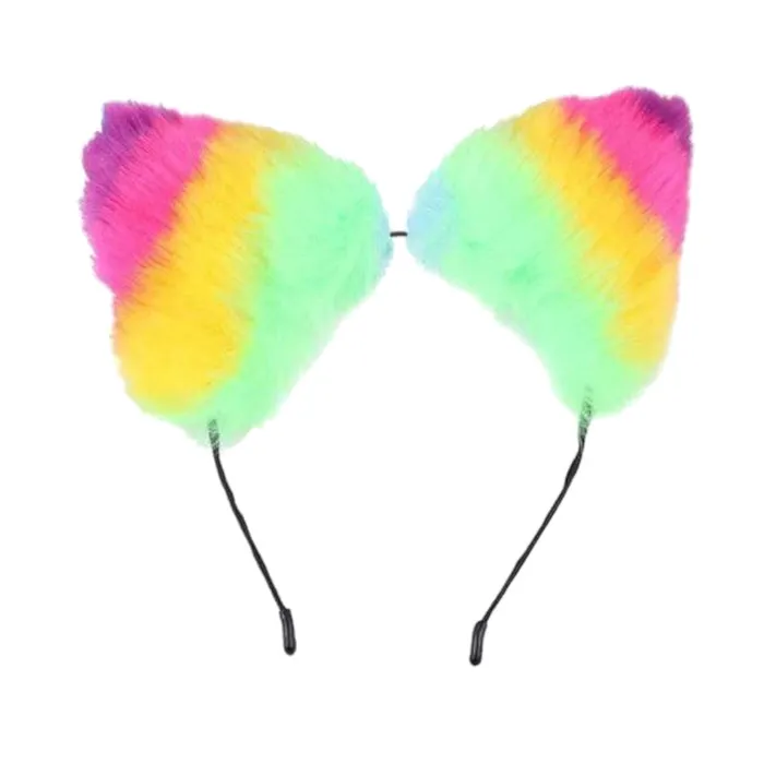 Love Plugs Anal Rainbow Colored Cat Ear Headband