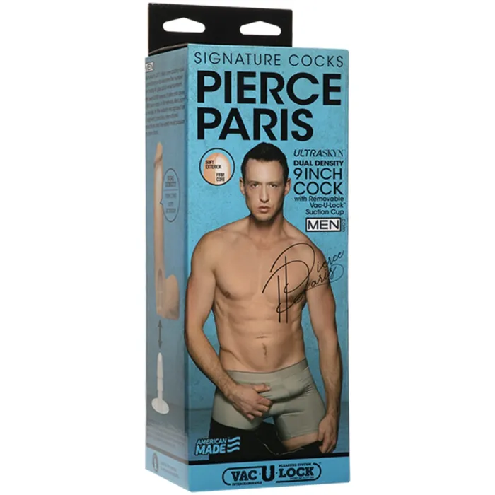 Signature Cocks Signature Cocks Pierce Paris Ultraskyn VacULock Dildo Pink 9 Inch Dildos